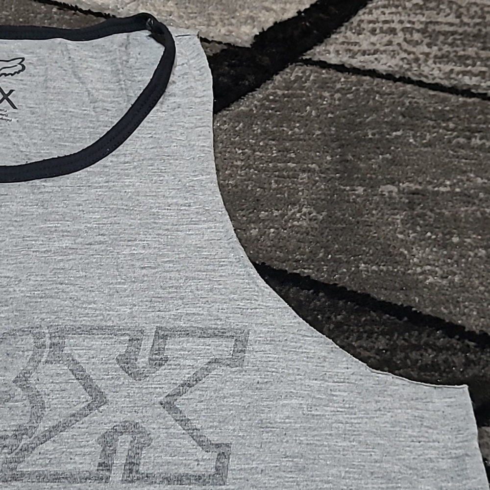FOX RACING LOGO RAW-EDGE TANK-TOP GRAY - Picture 5 of 14